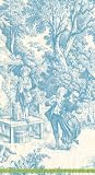 Caspari Festive Toile Set of 15 Paper Guest Towels, Turquoise
