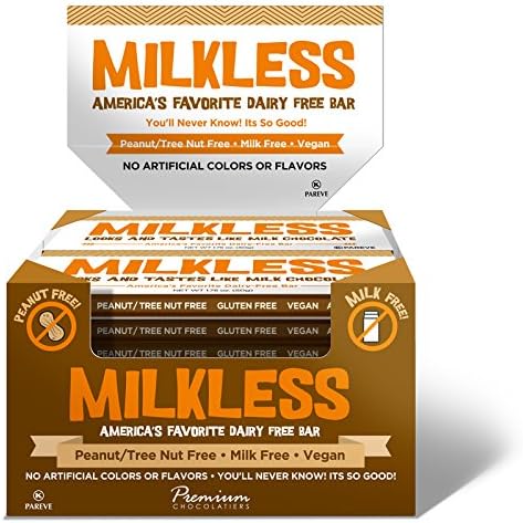 Milkless Chocolate Bars (30 pack) - Gluten Free, Nut Free, Milk Free