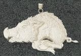 Arkansas Razorbacks Razorback Sterling Silver 2-1/2 Giant Pendant