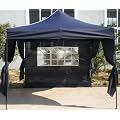3x3 Heavy Duty Easy up Gazebo with side walls Navy Blue