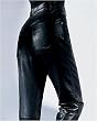 Classic-fit leather jeans