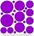 34 Purple Polka Dot Wall Stickers Decal Mural