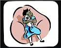 Decorated Mouse Pad with human, body, siamese, individuals, individual, kitten, persons, cat, humans, people, child, pet, person