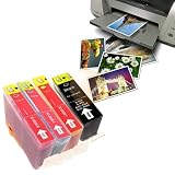 4-Pack Compatible Ink Set Bonus Photo Paper for Canon BCI-3e / BCI-6 (Black & Color)