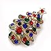 Soulbreezecollection Christmas Tree Brooch Pin Colorful Lights & Ornaments Christmas Jewelry