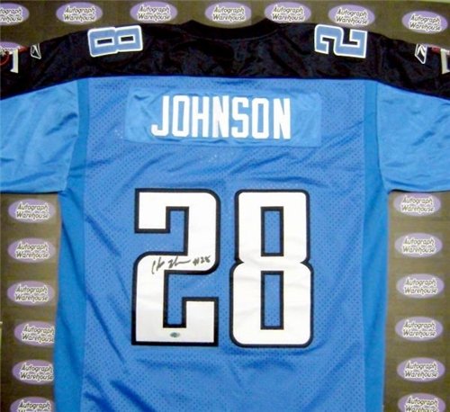 Chris Johnson Autographed/Hand Signed Football Jersey (Tennessee Titans)