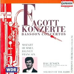 Fagottkonzerte Mozart Hummel JoLivet Françaix by Dag Jensen, Johannes Wohlmacher, Jean Francaix, Johann Nepomuk Hummel, and Andre Jolivet (Audio CD - 1996)
