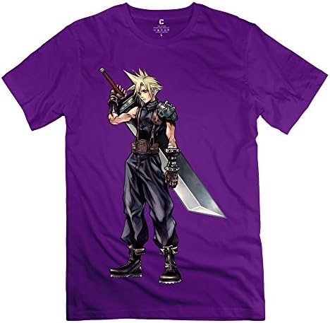 Jiuzhou Men's T-shirt CLOUD Dissidia Final Fantasy Fanart XXL Purple