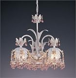 Crystorama 5233-AW-AMBER Paris Flea Market 3 Light Crystal Chandelier in Antique White Color Accents
