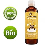 Oatmeal Pet Shampoo for Dogs & Puppies - Best All Natural Doggy Shampoo & Conditioner for Itchy and Dry Skin - Medicated Strength Deodorizer - 8 oz