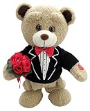 Chantilly Lane "Tuxedo Teddy" Sings "How Sweet It Is To Be Loved by You" Plush, 12" [並行輸入品]