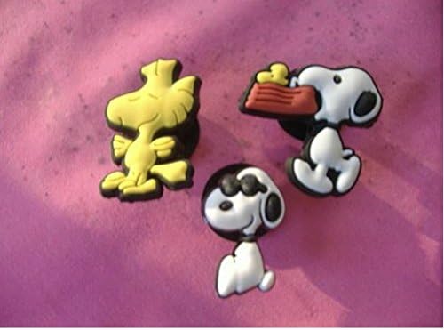 3 Snoopy Woodstock Shoe Charm Peanuts Jibbitz
