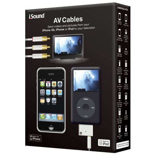 i.Sound AV Cable Works with iPhone and Made for iPod (White)