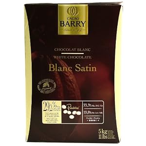 Blanc Satin White Chocolate Pistoles - 5 kg by Cacao Barry