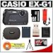 Casio Exilim EX-G1 Endurance Shockproof / Waterproof Digital Camera (Black) + 8GB Card + Battery + Floating Strap + Case + Accessory Kit
