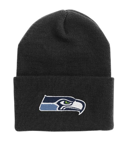 NFL Men's End Zone Cuffed Knit Hat - K010Z (Seattle Seahawks, One Size Fits All)