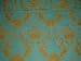 Crewel Fabric Bloom Teal Blue Cotton Duck