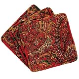 April Cornell Jamavar Red Potholders Set of 3