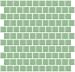 Susan Jablon - 1 Inch Retro Mint Green Glass Tile Reset In Offset Layout