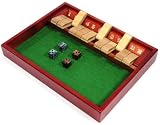 Shut the Box Game 12 Flaps with 4 Deluxe Dice