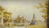 Alekseev, Fedor - Town Square in Kherson. Hand Painted Reproduction Oil on canvas
