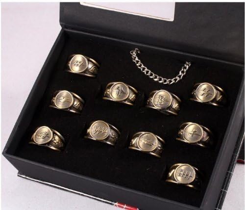 Naruto Shippuuden Akatsuki Member's 10 Ring by super9