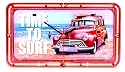 Time to Surf License Plate Neon Clock
