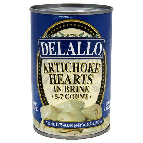 DeLallo Artichoke Hearts, 13.75-Ounce Unit (Pack of 6) by DeLallo