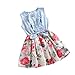 PanDaDa Baby Girl Tutu Denim Dress Short Sleeve Lace Princess Party Skirts 1...