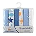 Luvable Friends Unisex Baby Cotton Rich Washcloths, Yellow Sea Creatures, One Size