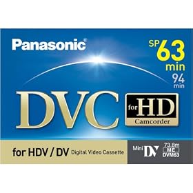 Click here to buy Panasonic AY-DVM63HD 63 Minute HD Mini Dv Tape. by Panasonic.