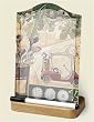 Memo Board ~ Golf Collage ~ dry-erase glass board ~ with marker ~ code 427