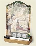 Memo Board ~ Golf Collage ~ dry-erase glass board ~ with marker ~ code 427