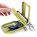 Two-Sides Mini Leather Car Key Case by BAKUN, Key Holder Key Organizer Wallet(Yellow)