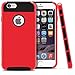 iPhone 6 Plus Case, MagicMobile® Cute Protective Hard Shockproof [Drop Protection] Fashion Cover for Apple iPhone 6 Plus (5.5') Impact Resistant Hybrid Thin Armor Case [ Red / Black ] with Clear Screen Protector.