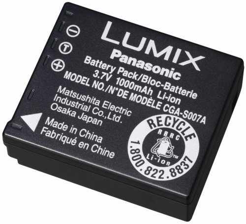Panasonic CGA-S007A/1B Rechargeable Lithium Ion Battery for Panasonic DMC-TZ1-Series Digital Cameras (Retail Packaging)