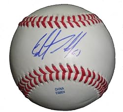 Everett Teaford Autographed ROLB Baseball, Kansas City Royals, Proof Photo