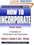 How to Incorporate : A Handbook for Entrepreneurs and Professionals (How to Incorporate) 4th Edition
