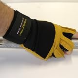 Bodymax Pro Suede Weight Lifting Gloves with Wrist Support - Extra Large (XL)