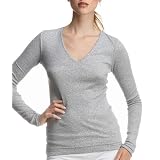 ADAM Cotton Long Sleeve V-Neck Top Daywear by ADAM