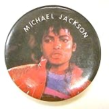 Michael Jackson-Vintage Original 1980's Button!!~ Rare LARGE Button!!~ Approx 2.25"