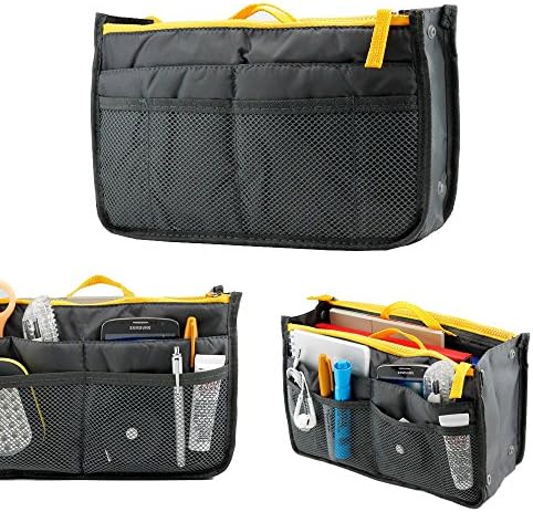 Moeni Handbag Purse Large Liner Multifunctional Organizer Travel Inserts for Totes- Easy Change Bags(GREY)