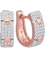 10KRG 0.25CTW DIAMOND MICRO-PAVE HOOPS EF10072/RG