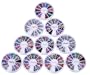 Nail Rhinestones By Cheeky- 10 Rhinestone Wheels of Premium Crystal Gemstones in Many Different Colors and Shapes Total of Over Than 15000 Nail Rhinestones!!!
