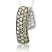 14k Gold White and Chocolate Brown Champagne Diamond Pendant Necklace - 0.55 carat