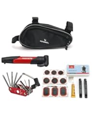 Sports: Roswheel Bicycle Bike Cycling Repair Tools Cycle Maintenance Kits Set with Pouch Pump, Red - Roswheel