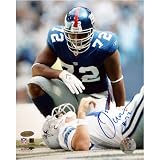 Osi Umenyiora New York Giants - Over Bledsoe - 8x10 Autographed Photograph