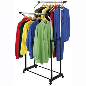 <b>Flared Double Garment Rack - Chrome by Richards Homewares</b>