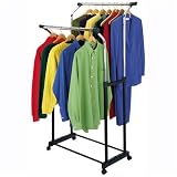 Flared Double Garment Rack - Chrome by Richards Homewares