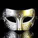 Retro Roman gladiator Halloween party masks man woman children Mardi Gras Masquerade mask- silver & gold